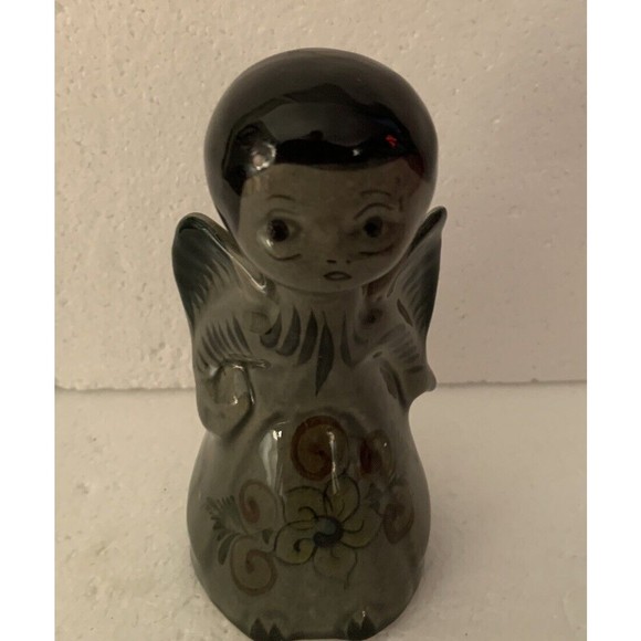 ANGEL HANDCRAFTED TONALA FIGURINE MEXICO VINTAGE CERAMIC 6" INCHES TALL - Picture 2 of 11